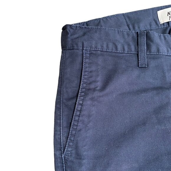 Naked & Famous Pants Mens 30x32 Slim Straight Chino Stretch Navy Blue - Picture 3 of 6